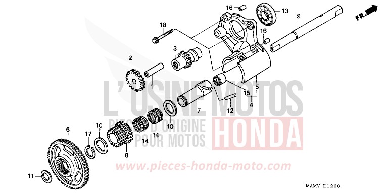 RUECKFAHRGETRIEBE von Gold Wing BLACK (NH1E) von 1998
